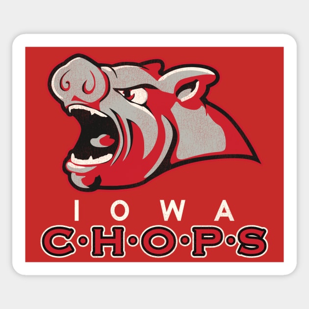 Defunct Iowa Chops Hockey Team Sticker by Defunctland